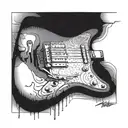 FENDER JIM ROOT Jazzmaster tattoo design idea