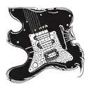 FENDER JIM ROOT Jazzmaster tattoo design idea