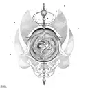 Aquarius pot and libra scales tattoo design idea