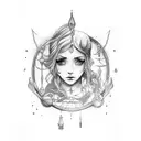 Aquarius with libra tattoo design idea