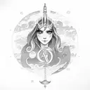 Aquarius with libra tattoo design idea