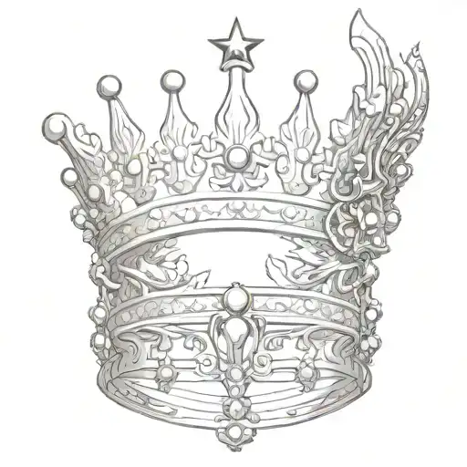 "Sarah" with a crown shape tattoo design idea