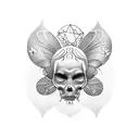 tatouage fleurale avec une horloge le signe sagittaire et l'infini Charly papillon  tattoo design idea