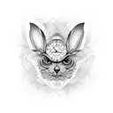 tatouage fleurale avec une horloge le signe sagittaire et l'infini Charly papillon  tattoo design idea