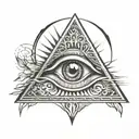 all seeing eye tattoo design idea