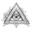 all seeing eye tattoo design idea