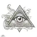 all seeing eye tattoo design idea