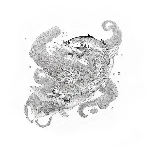 orieltal poenias vermelhas e ondas do mar  tattoo design idea