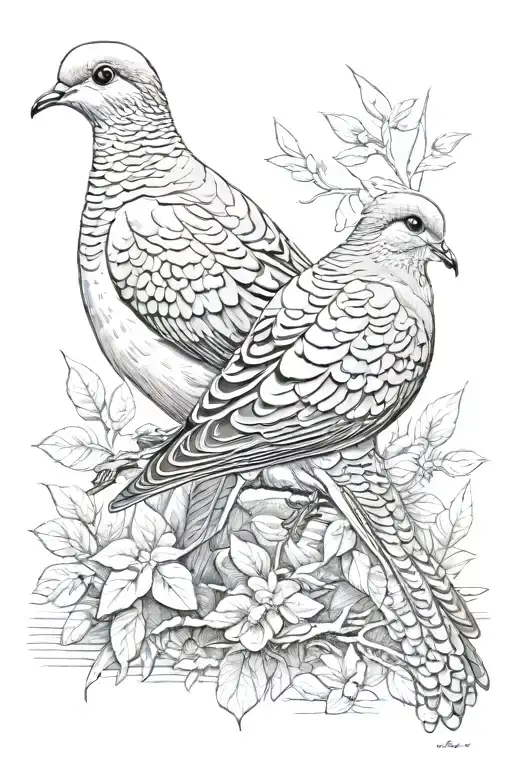 mourning dove  tattoo design idea
