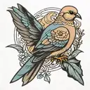 mourning dove  tattoo design idea