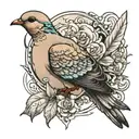 mourning dove  tattoo design idea