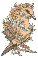 mourning dove  tattoo design idea