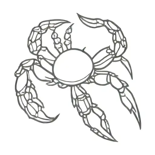 Skorpion crab virgo zodiac sign tattoo design idea