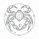 Skorpion crab virgo zodiac sign tattoo design idea