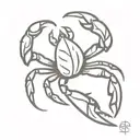 Skorpion crab virgo zodiac sign tattoo design idea
