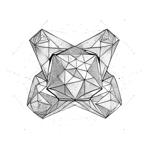 Triangle with 3 triangles inside tattoo design idea