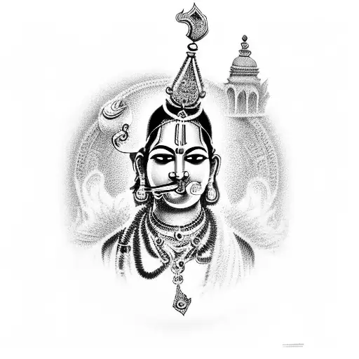 krishna  kali tattoo design idea