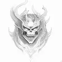 FIRE AND DEMONS tattoo design idea