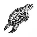 sea turtle tattoo design idea