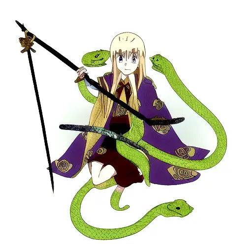 the elder wand  with a snake wrapping around the wand tattoo design idea