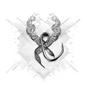 breast cancer ribbon tattoo design idea
