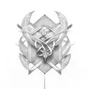 breast cancer ribbon tattoo design idea