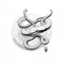 Snake and osiris  tattoo design idea