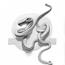 Snake and osiris  tattoo design idea