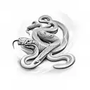 Snake and osiris  tattoo design idea