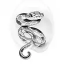 Snake and osiris  tattoo design idea