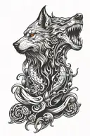 wolf death evil darkness tattoo design idea