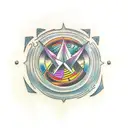 magic portal tattoo design idea