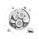 magic portal with mushroons tattoo design idea