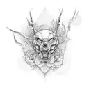 mapa con brujula tattoo design idea