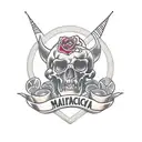 mapa con brujula tattoo design idea