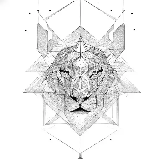 Geometric Lion Tattoo by PetrichorCrown on DeviantArt