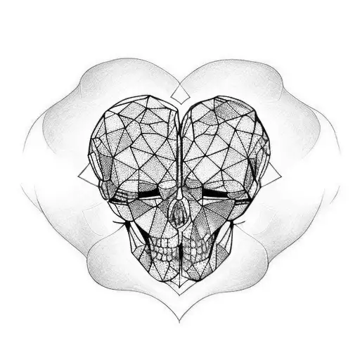 cerebros y corazones tattoo design idea