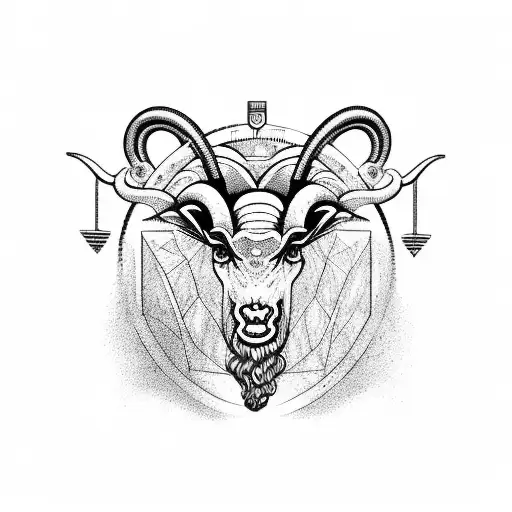aries zodiac sign tattoo design idea