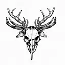 a deer skull tattoo design idea