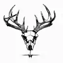 a deer skull tattoo design idea