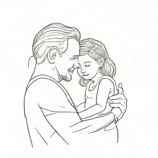 daddy daughter tattoo design idea
