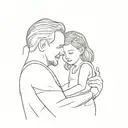 daddy daughter tattoo design idea