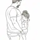 daddy daughter tattoo design idea
