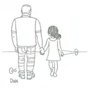 daddy daughter tattoo design idea
