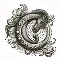 A lucky horseshoe tattoo design idea