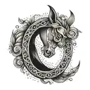 A lucky horseshoe tattoo design idea