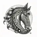 A lucky horseshoe tattoo design idea