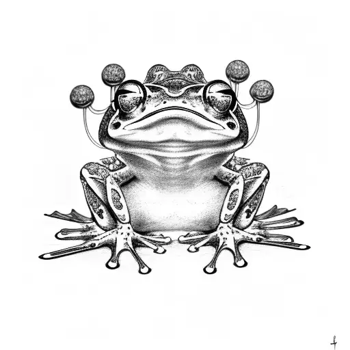 frog samurai tattoo design idea