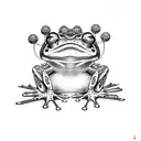 frog samurai tattoo design idea