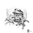 frog samurai tattoo design idea